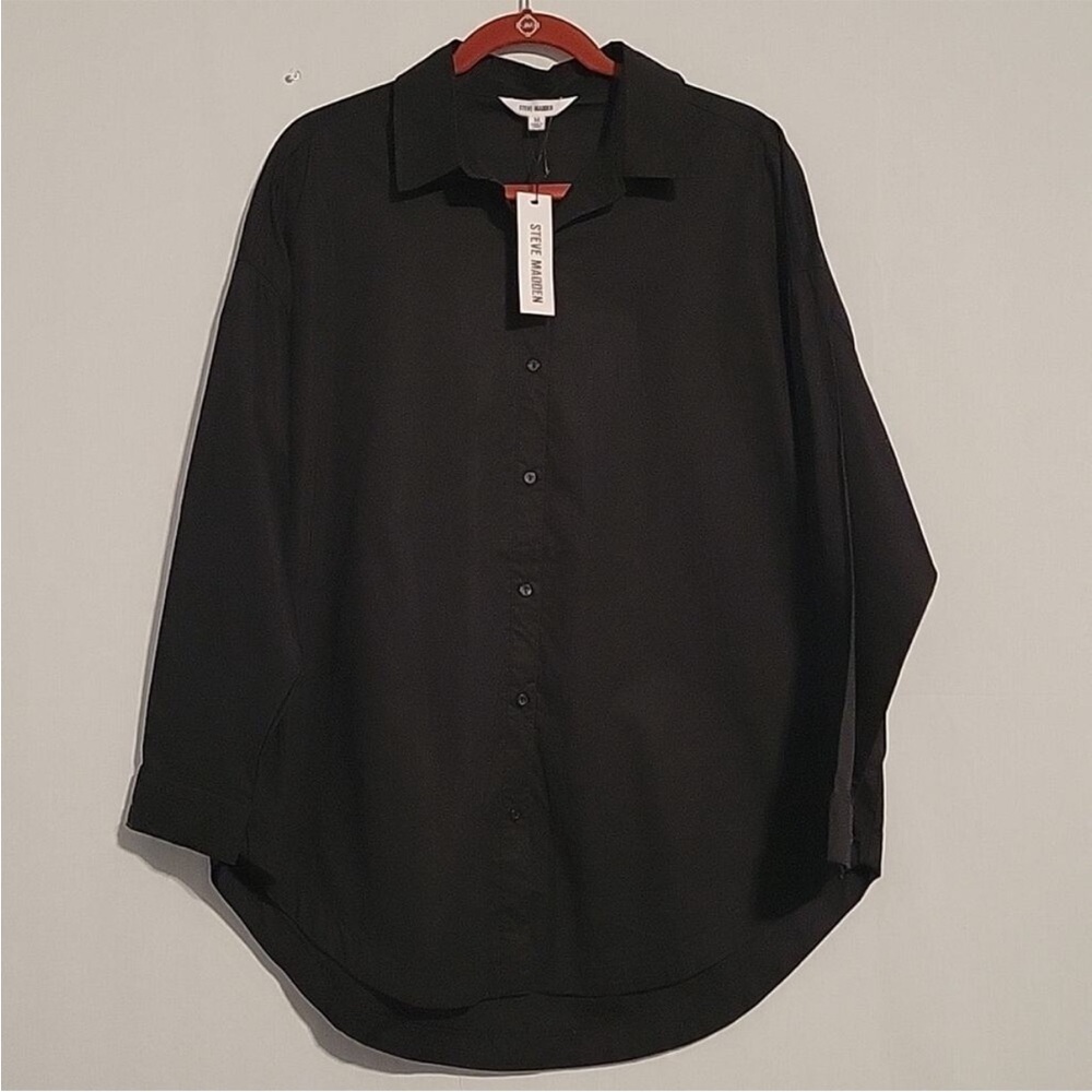 Steve Madden Black Button Down Shirt